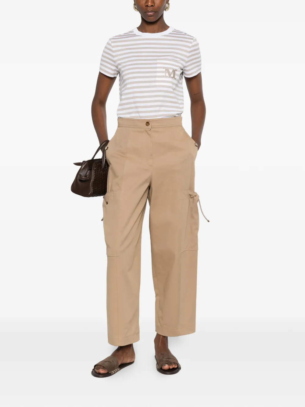 Max Mara Mxmlepre broek met cargo zak Beige
