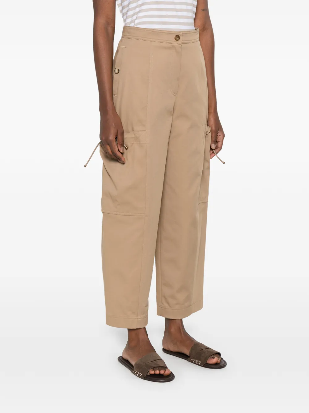 Max Mara Mxmlepre broek met cargo zak Beige