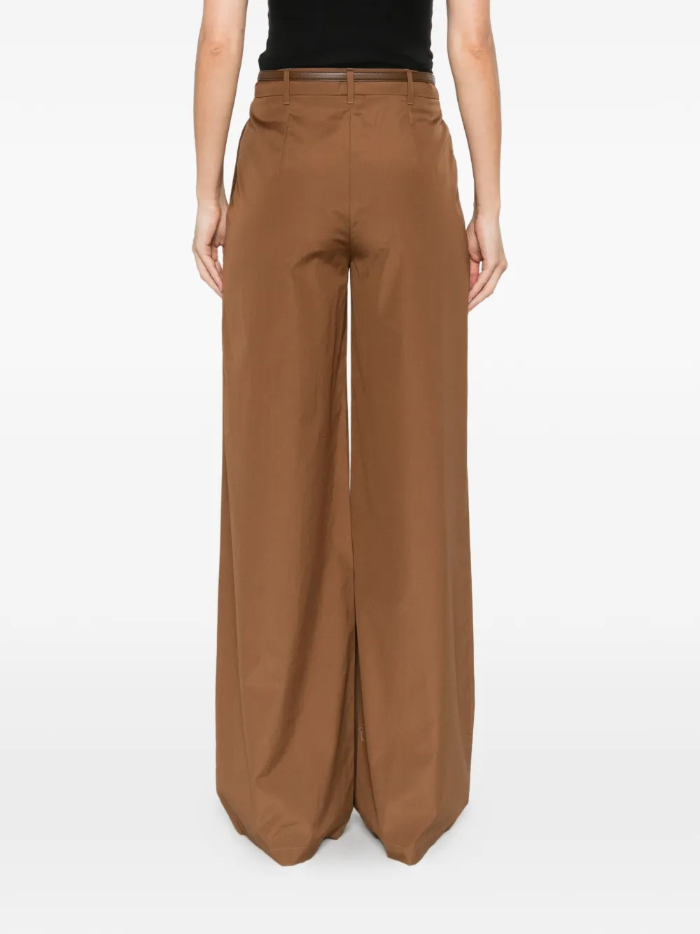 Max Mara Broek met riemlussen Bruin