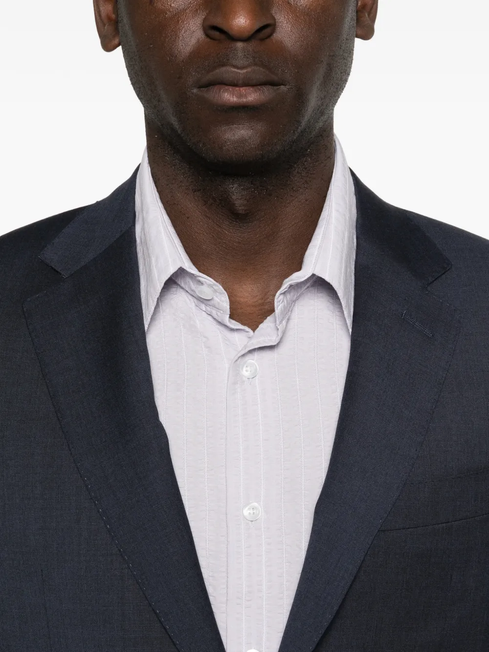 Canali Tweedelig pak met gekerfde afwerking Blauw