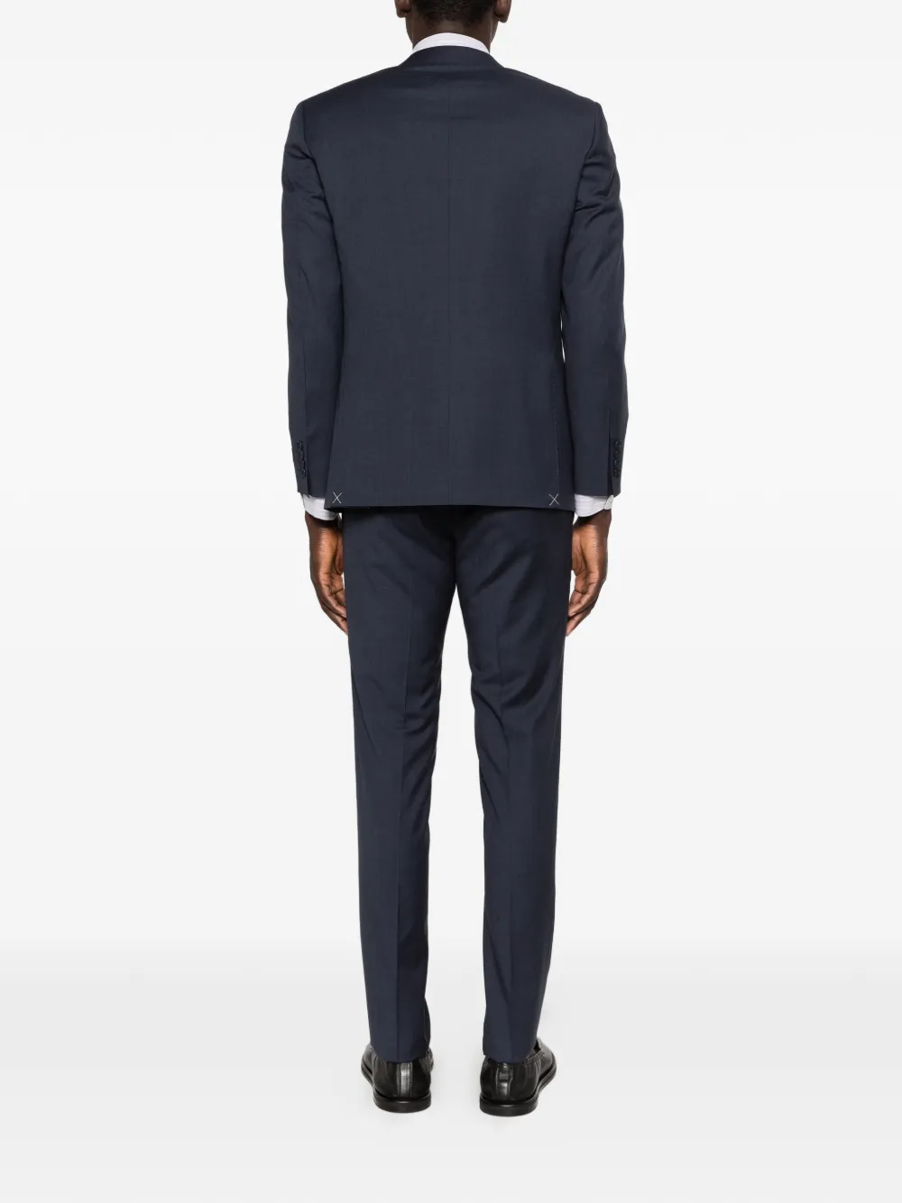 Canali Tweedelig pak met gekerfde afwerking Blauw