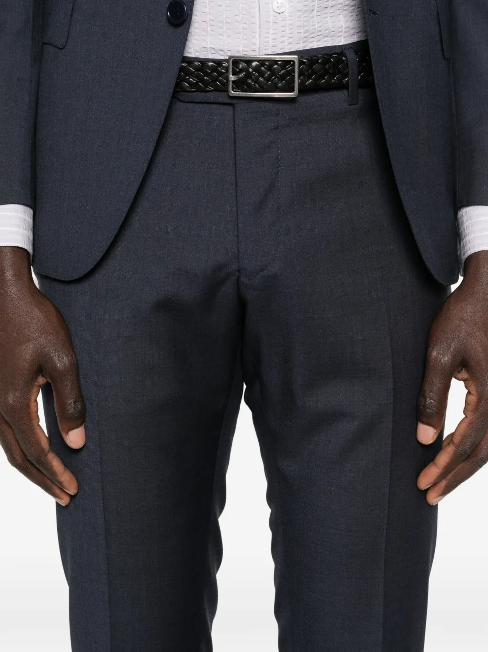 Canali Tweedelig pak met gekerfde afwerking Blauw