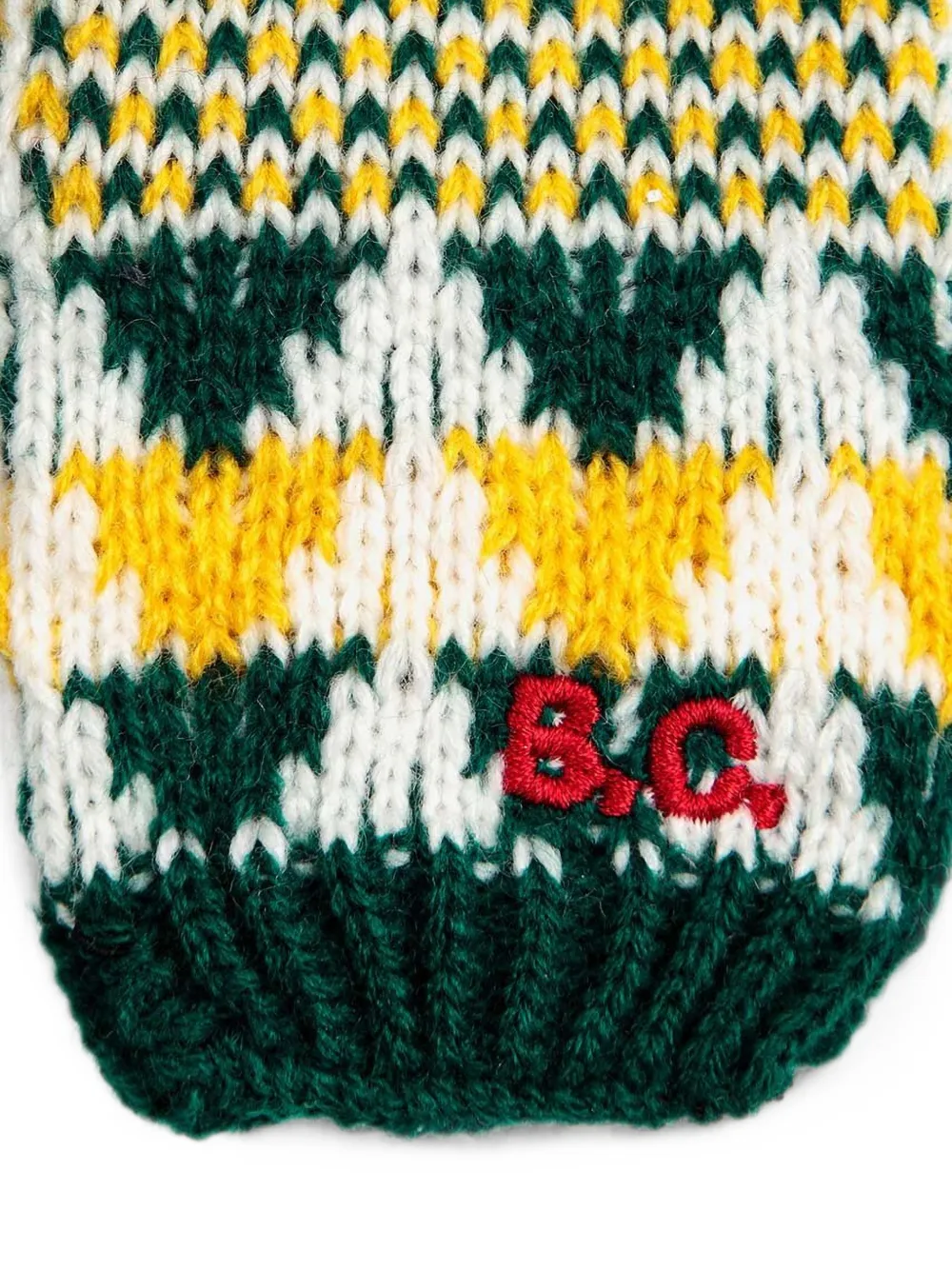 Bobo Choses Twee mutsen met geometrisch patroon Groen