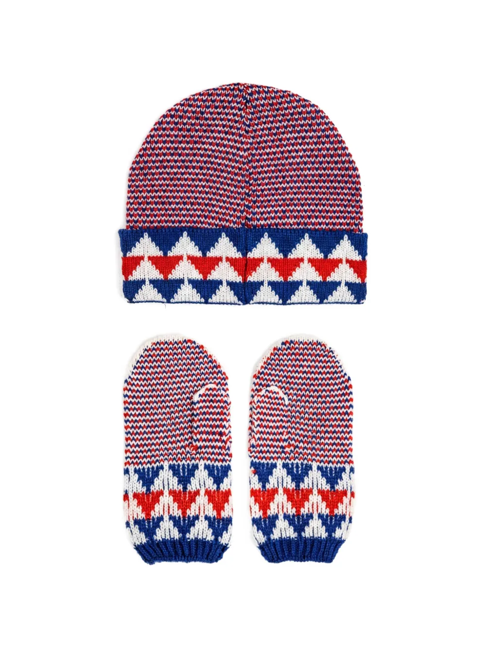 Bobo Choses Muts en wanten met geborduurd patroon Blauw