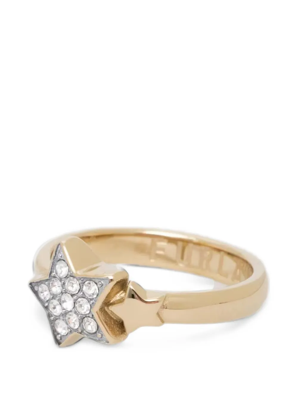 Furla crystal-embellished star ring - Oro