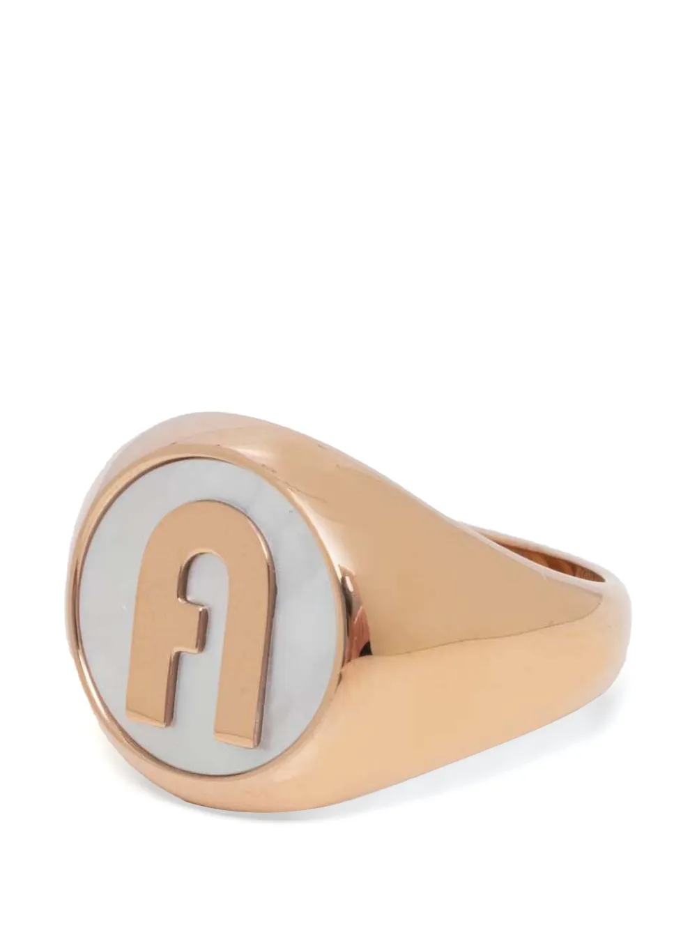 Furla logo-embellishment ring - Oro