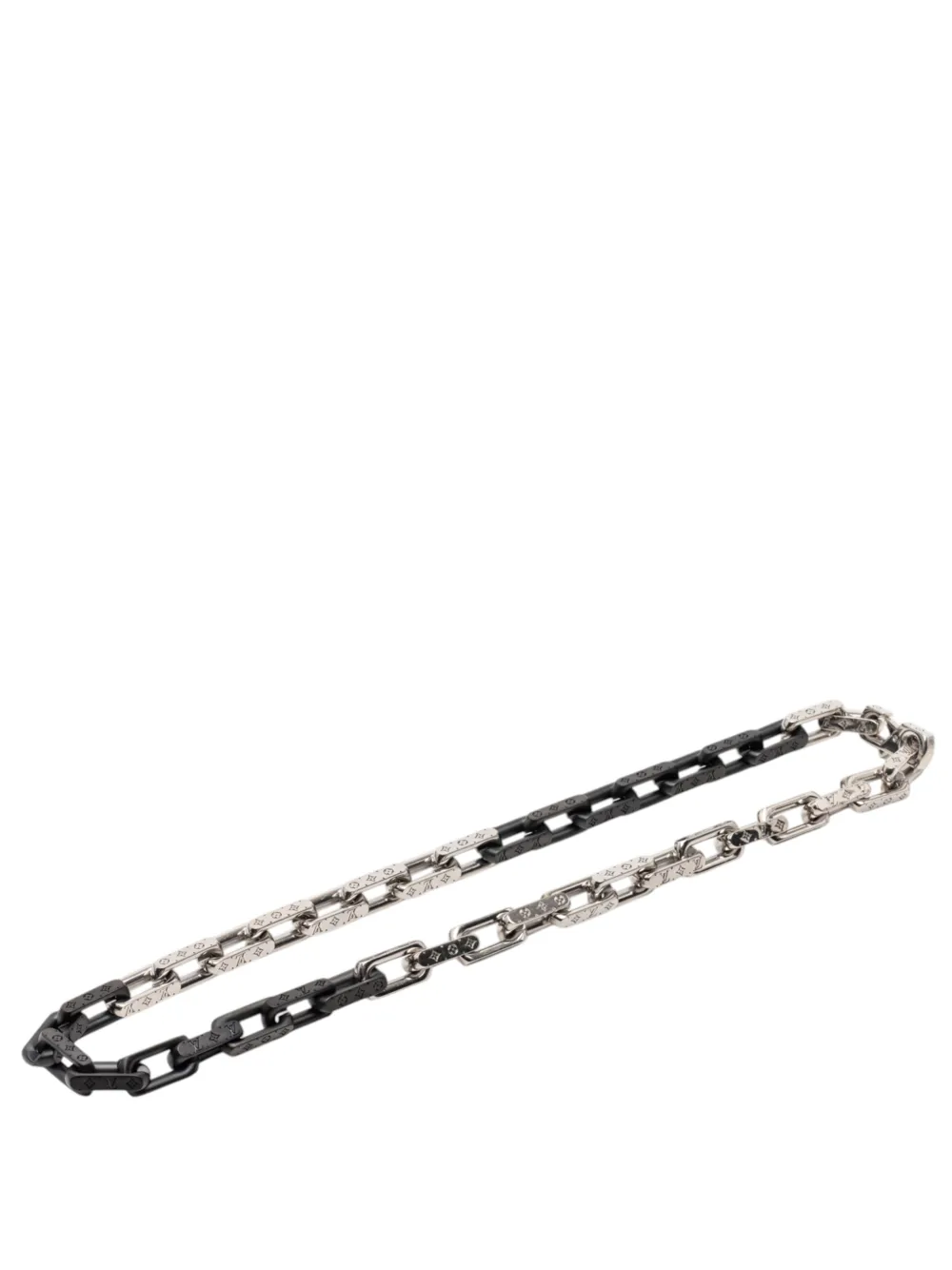 Louis Vuitton Pre-Owned 2021-2025 Stainless Steel Monogram Chain Necklace costume necklace - Nero