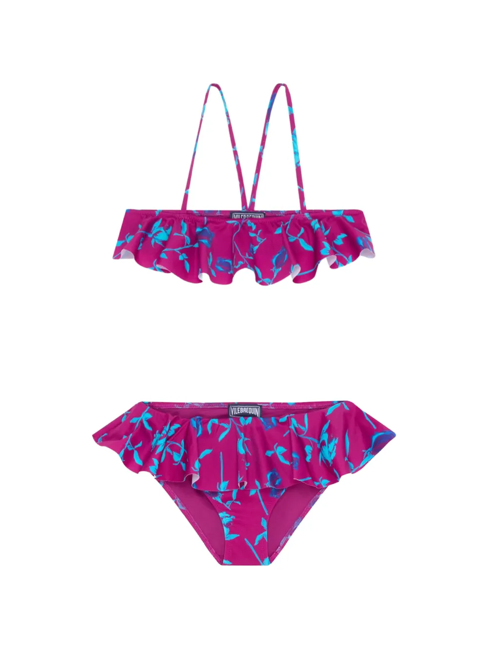 Vilebrequin Kids ruffled floral bikini - Pink