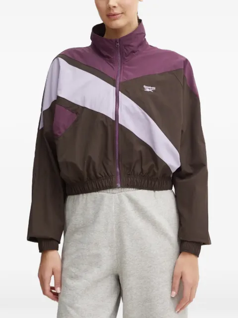 Reebok logo-embroidered colour-block jacket