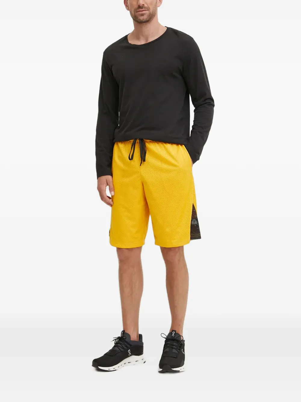 Reebok Trainingsshorts met mesh Geel