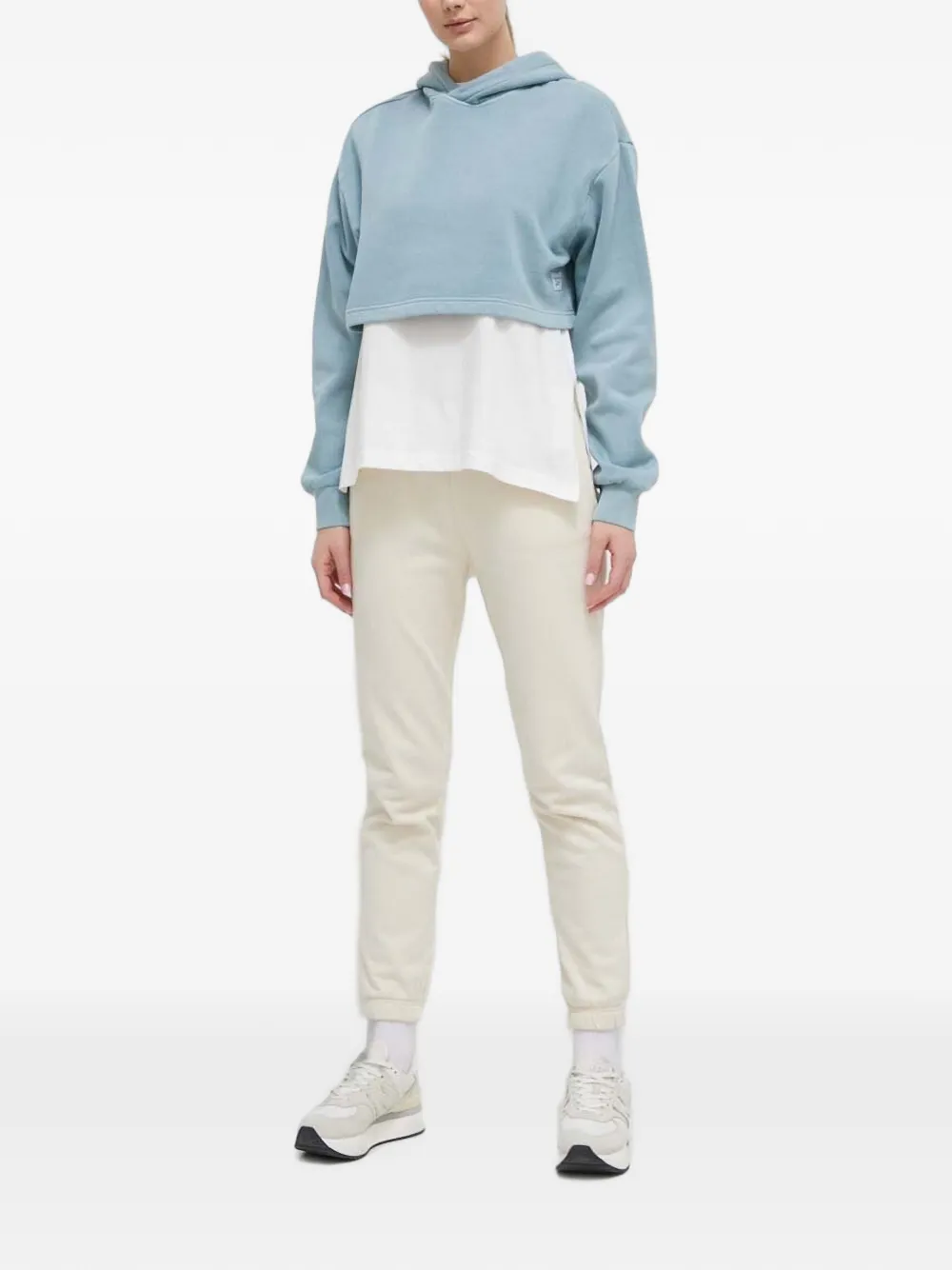 Reebok Cropped hoodie Blauw