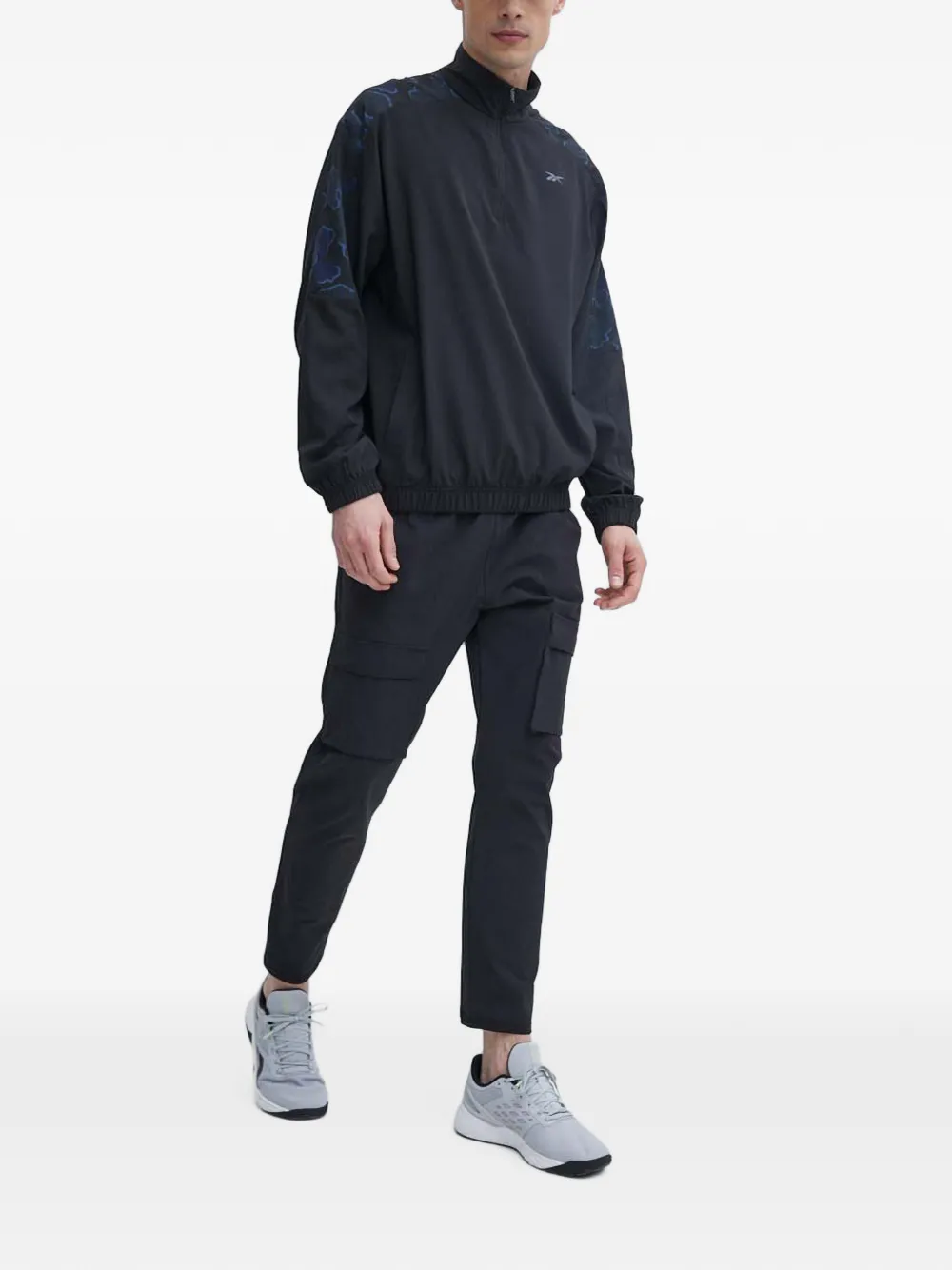 Reebok logo-detail tapered cargo pants Zwart