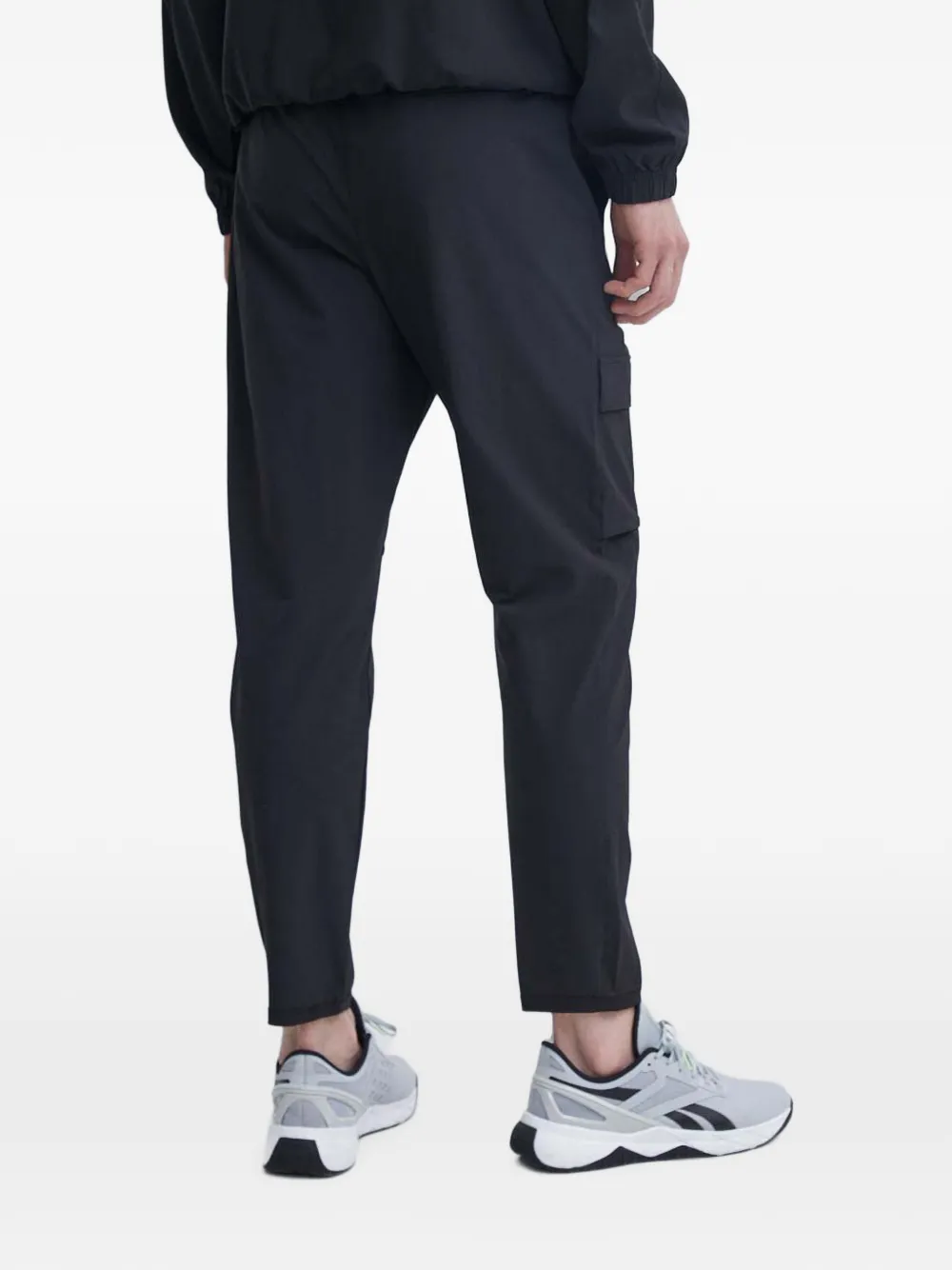 Reebok logo-detail tapered cargo pants Zwart