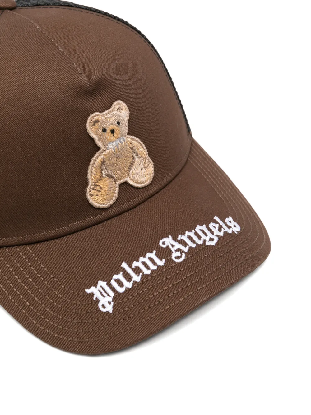 Palm Angels Truckerpet met borduurwerk Bruin