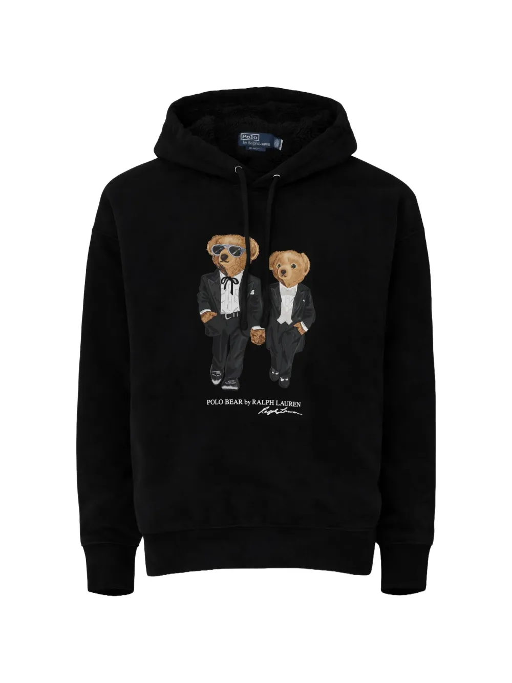 Polo Ralph Lauren Tuxedo Bear Ricky graphic hoodie - Nero