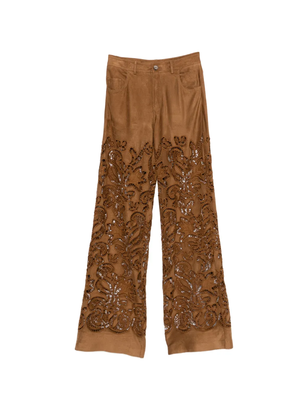 ERMANNO FIRENZE buttoned trousers - Marrone