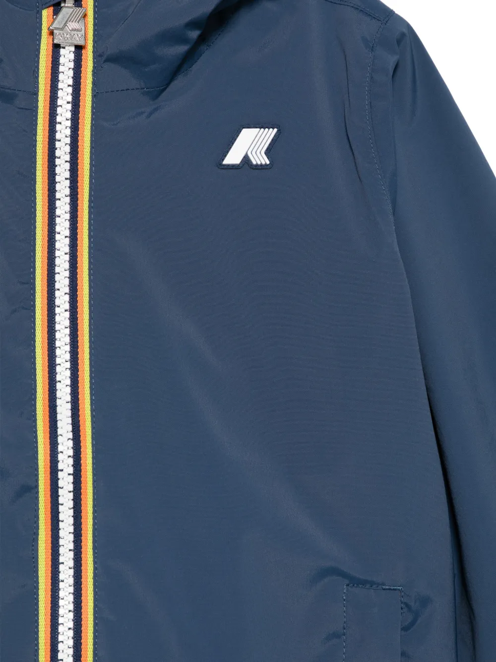 K Way Kids P.Jack met capuchon en rits Blauw