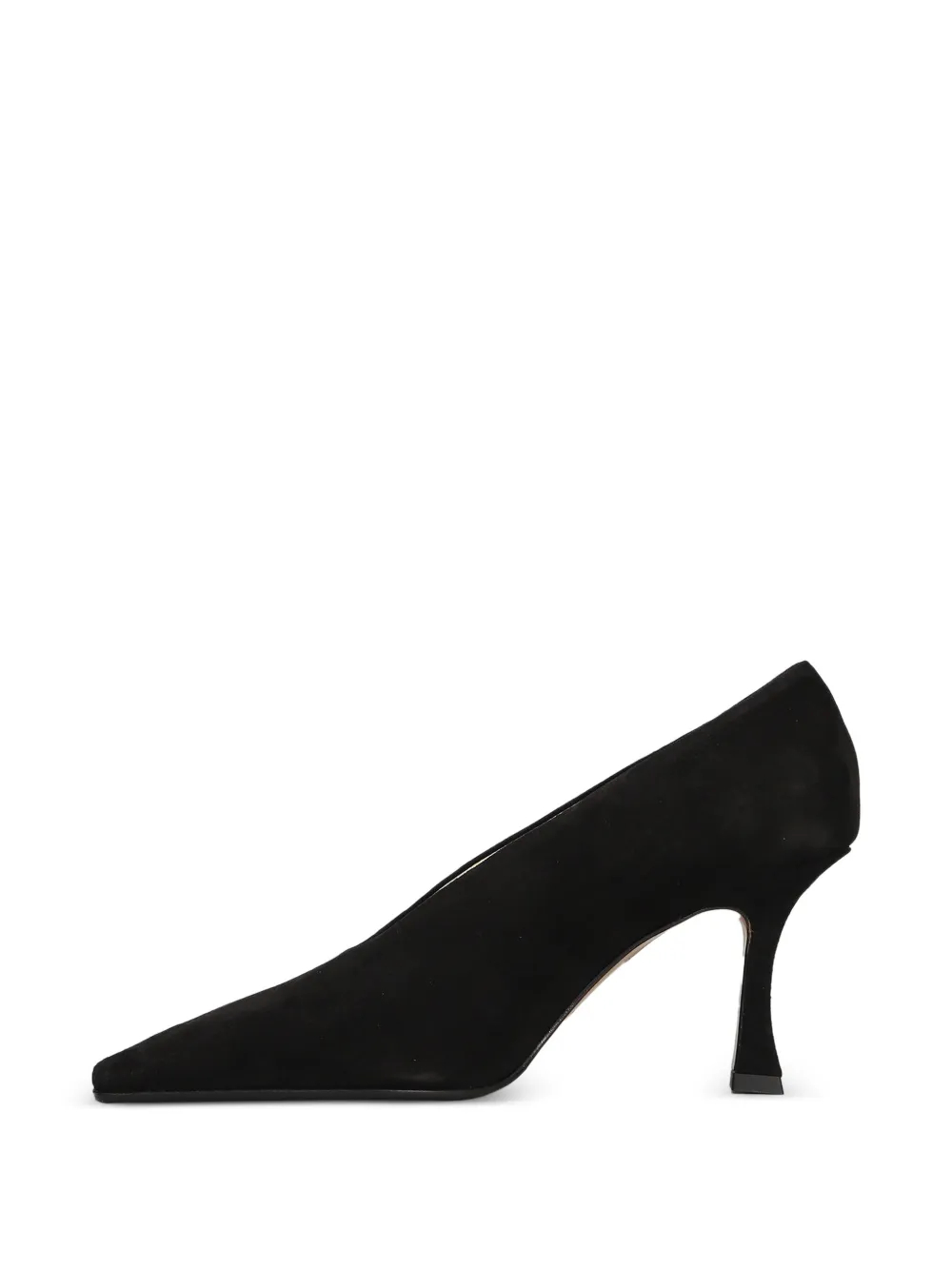 Fabio Rusconi 80 mm suède pumps met puntige neus Zwart