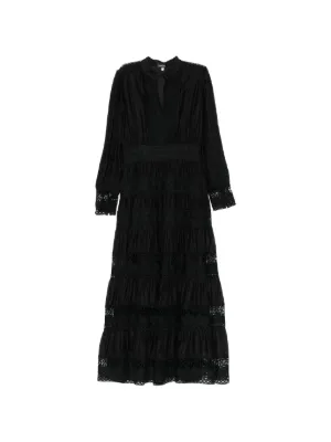 lace ruffle wrap dress Khandi Wrap Ruffle Lace Dress Blush
