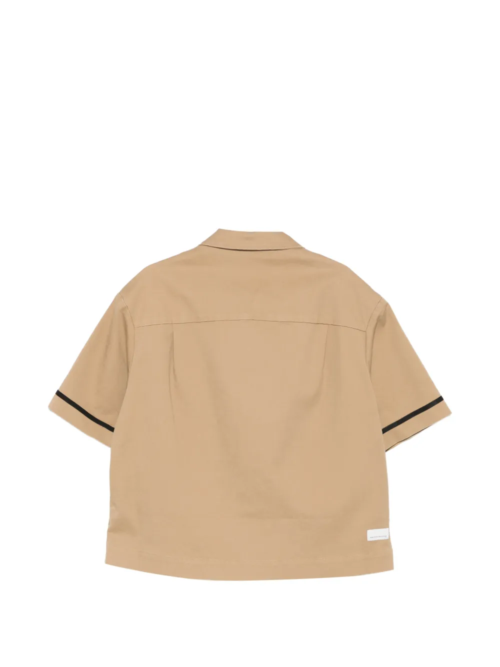 Nine In The Morning Orazio blouse met geborduurd logo Beige