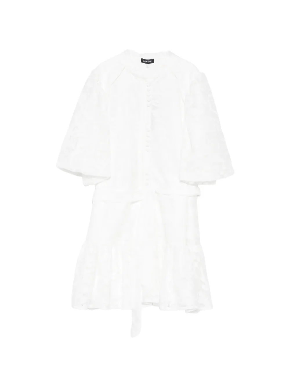 Cenere GB ruffled mini dress - Bianco