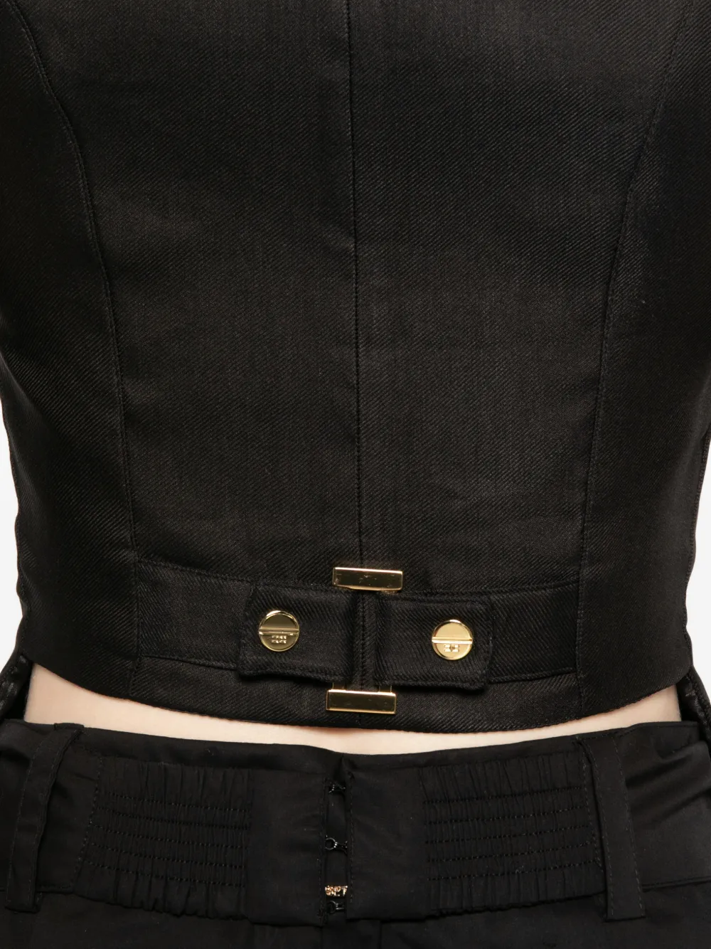 Elisabetta Franchi Gilet met knopen Zwart