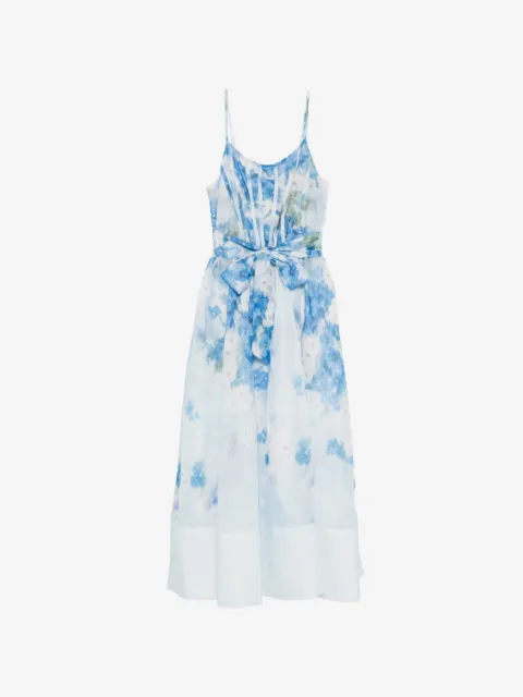 Cenere GB floral-print pleated dress