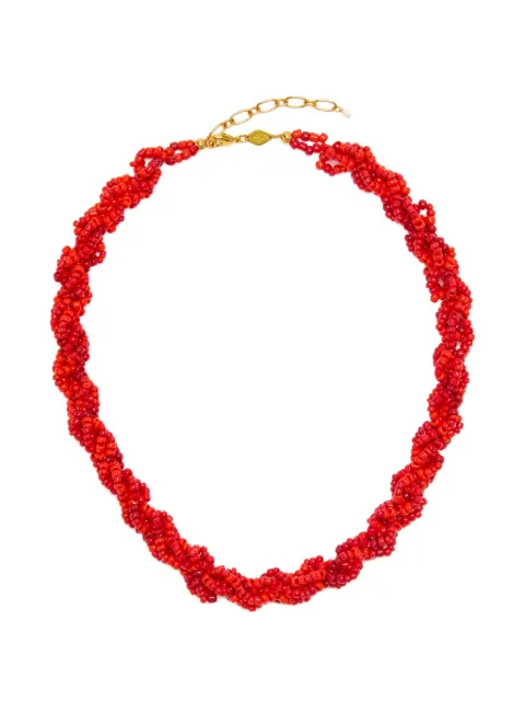 Anni Lu Scarlet Wave beaded chain necklace