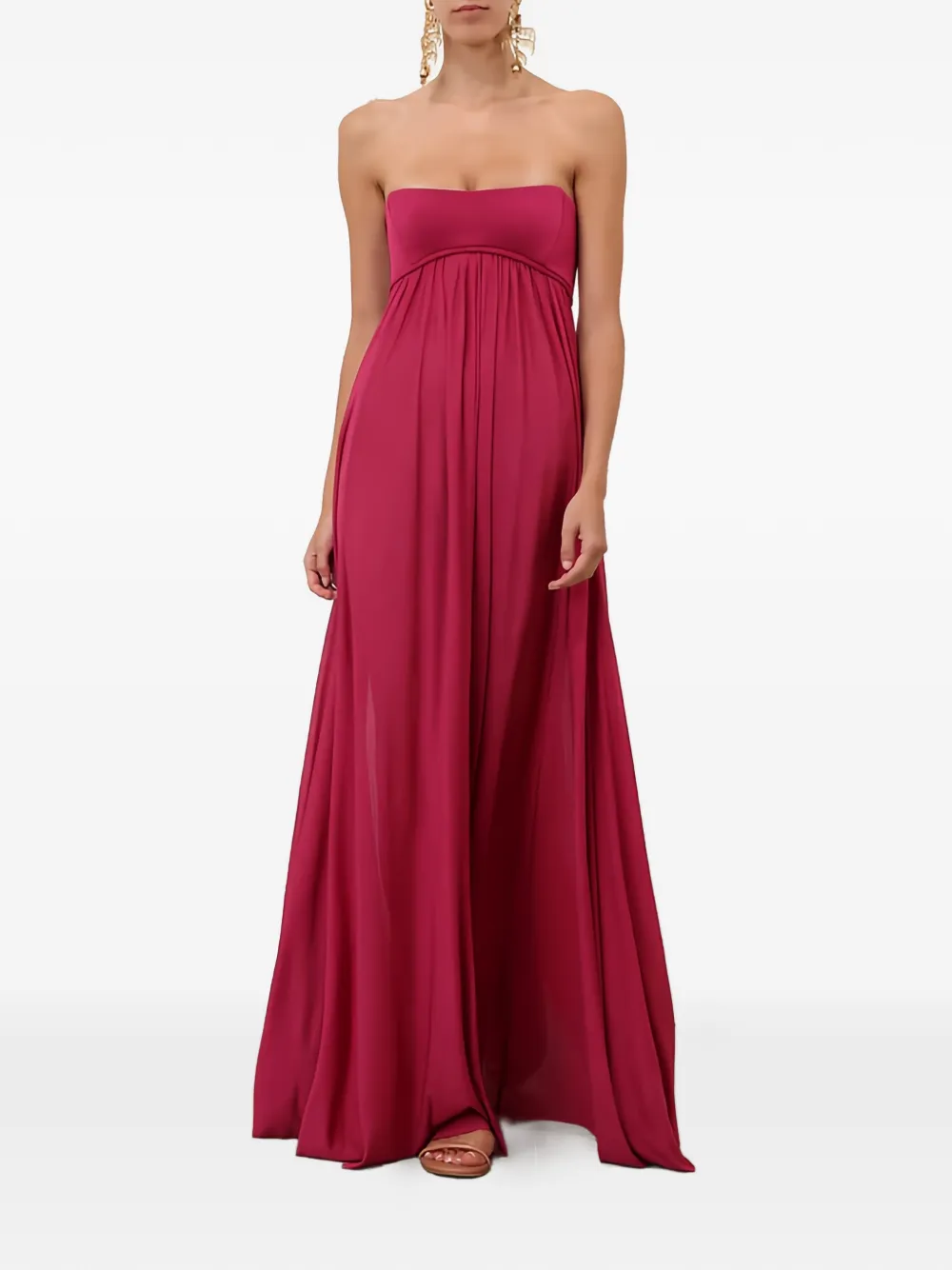 ZIMMERMANN Luna mouwloze maxi-jurk Roze