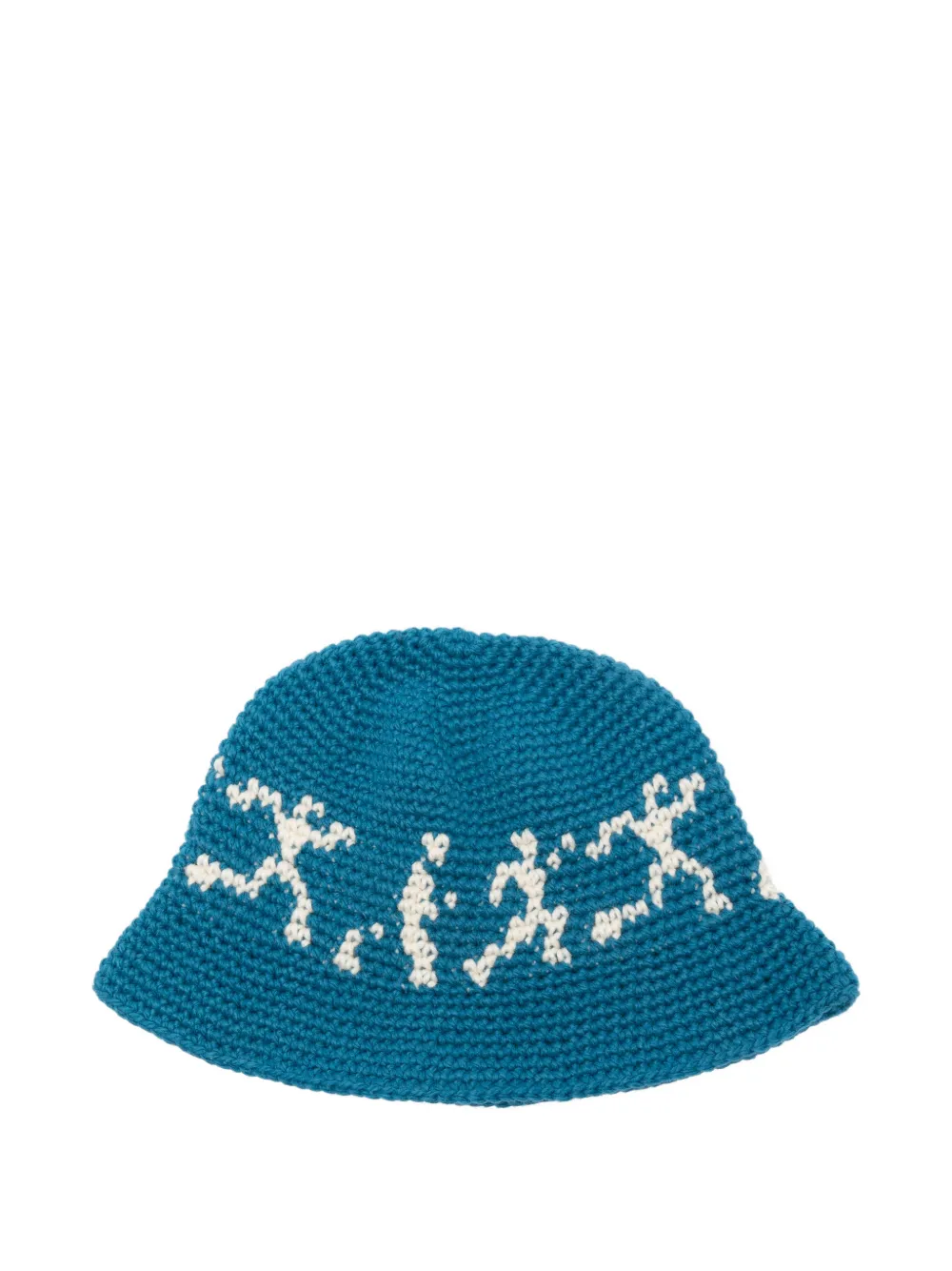 KidSuper running guys print bucket hat - Blu