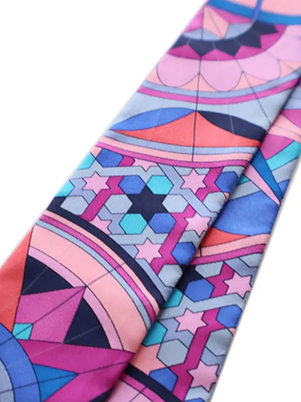 Hermès Pre-Owned 2020-2025 Rose De Compas Silk Twilly Scarf