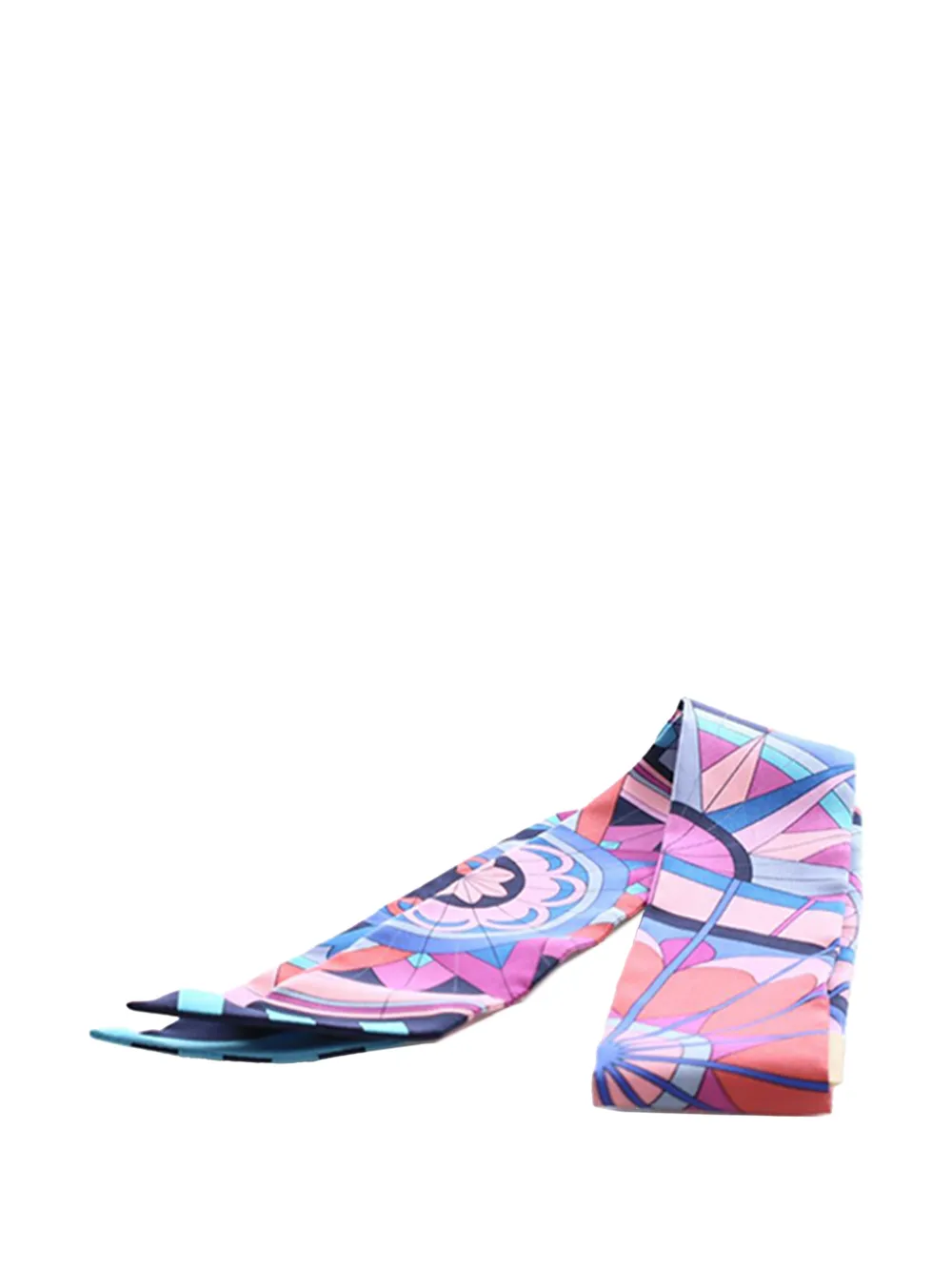 Hermès Pre-Owned 2020-2025 Rose De Compas Silk Twilly Scarf scarves - Blau