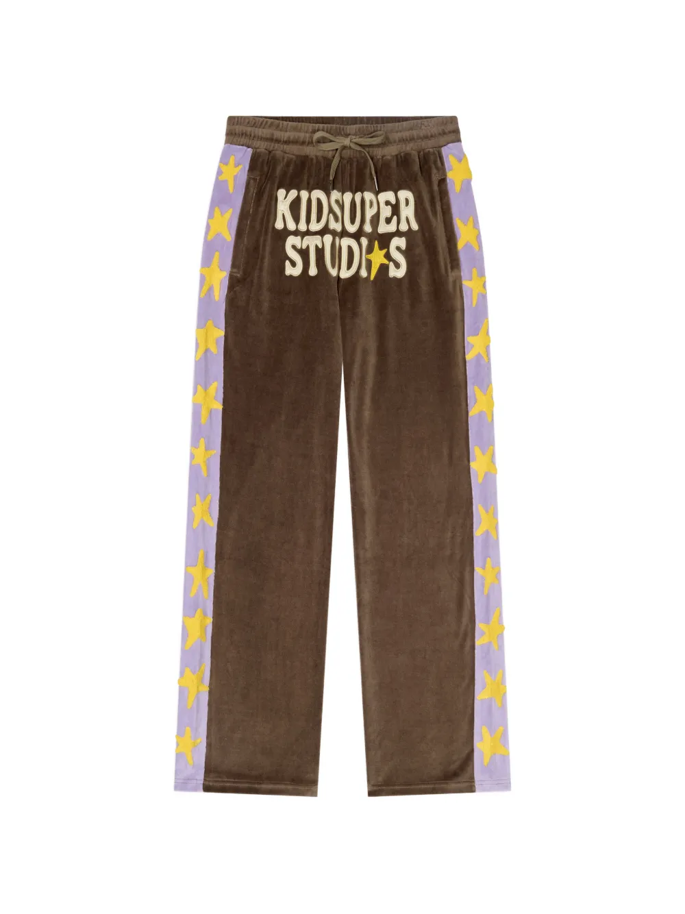 KidSuper stars velour trousers - Marrone