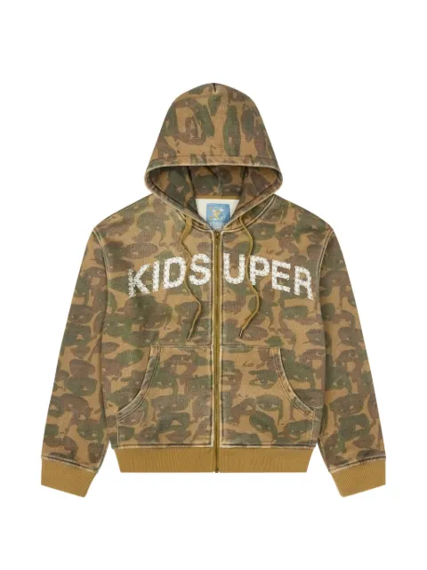 KidSuper hoodie con estampado militar y detalles