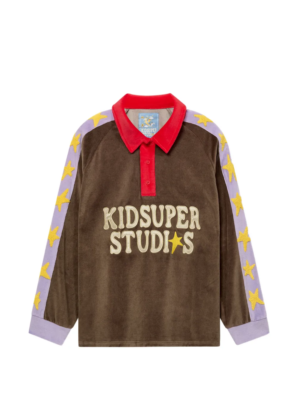 KidSuper velour Stars Rugby sweater - Braun
