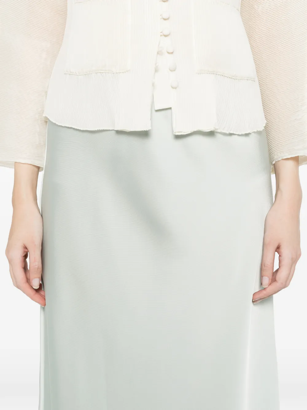 Calvin Klein Effen midi-rok Groen