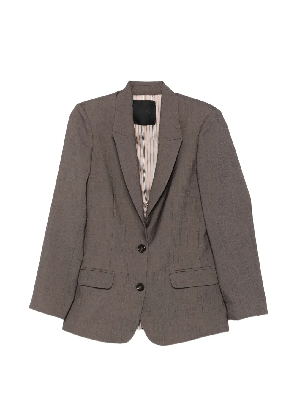 LIU JO single-breasted pocket blazer - Marrone