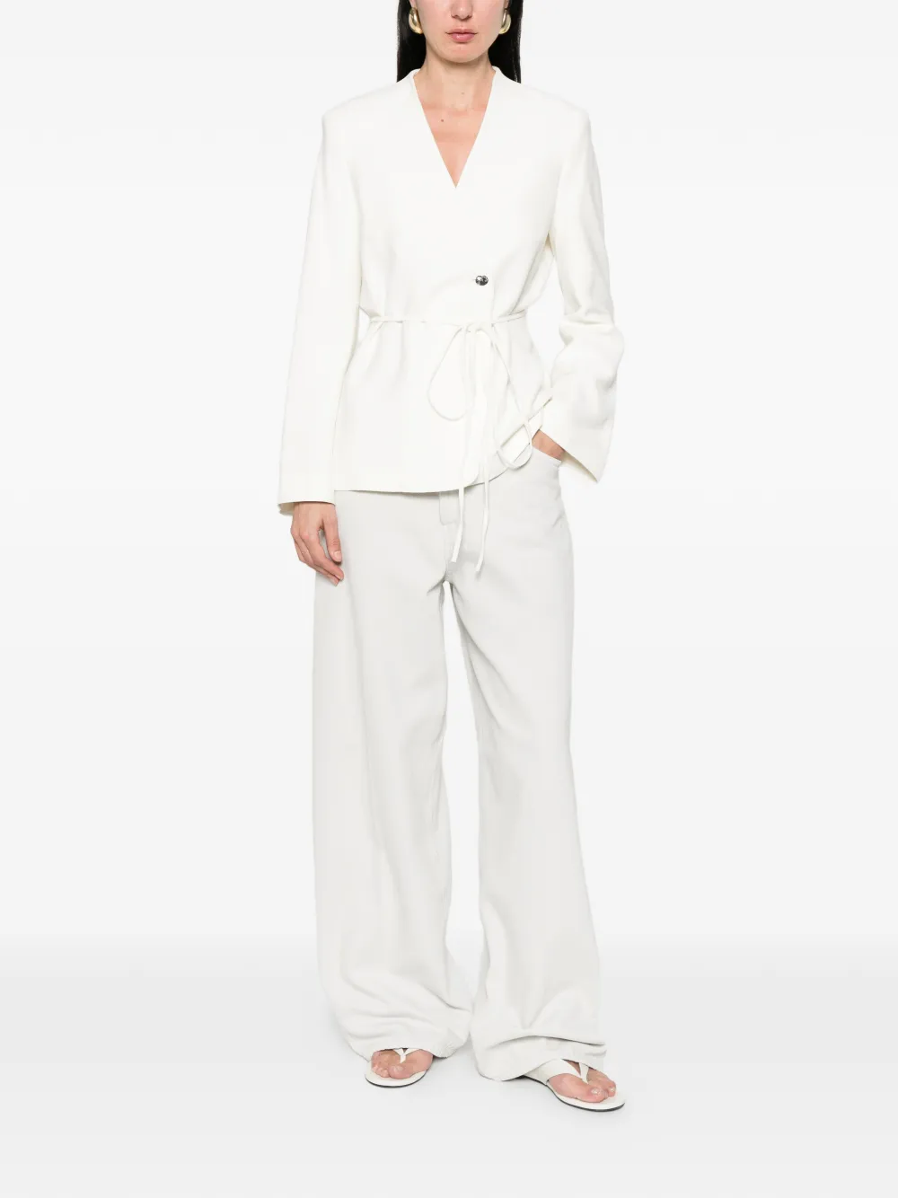 Calvin Klein Tied-waist Jacket - Neutrals 