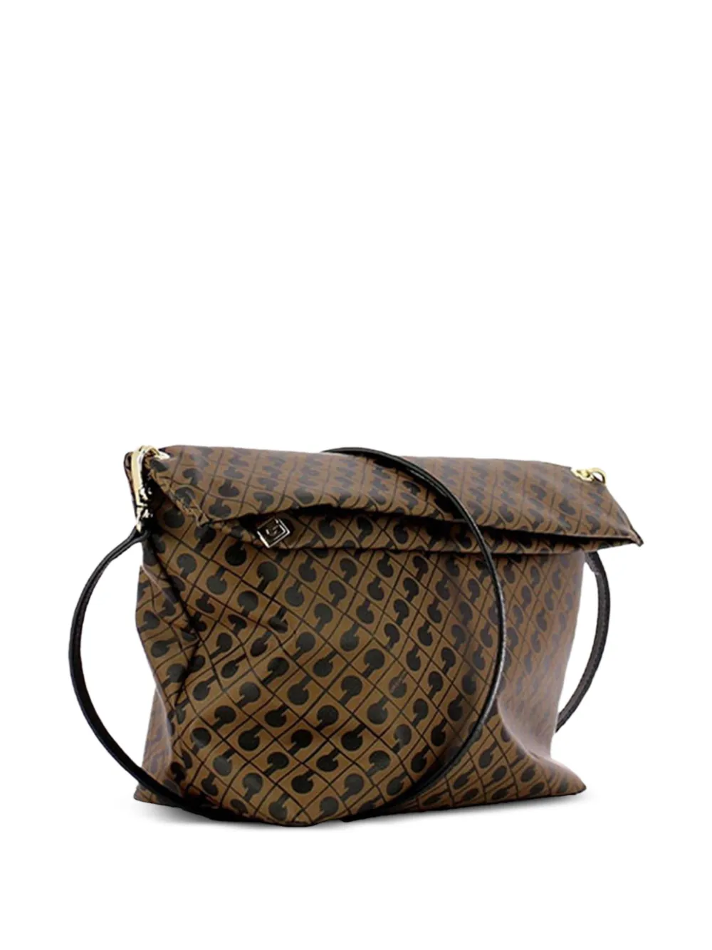  Gherardini Monogram-pattern Crossbody Bag - Brown 