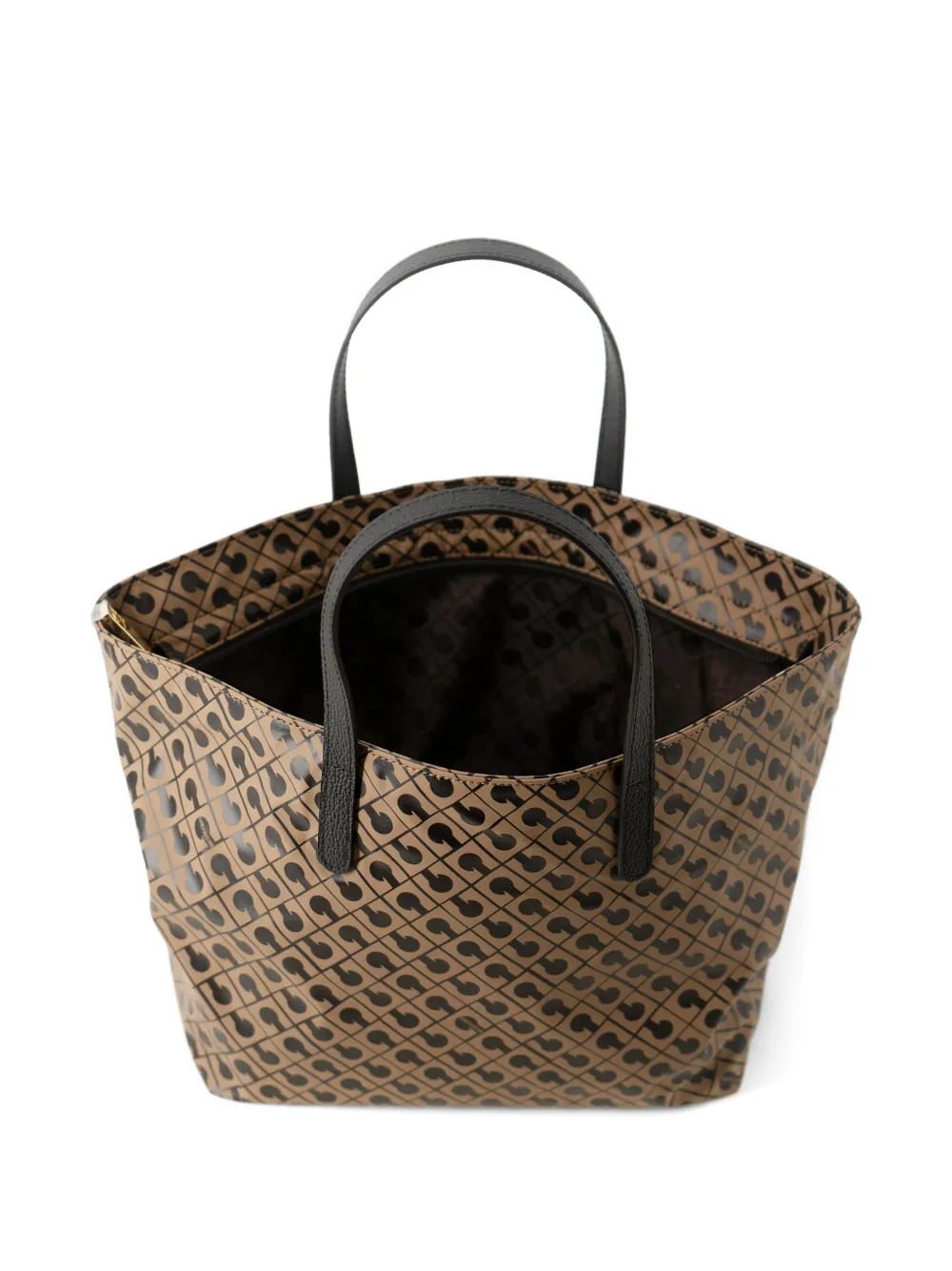  Gherardini Patterned Handle Tote Bag - Neutrals 