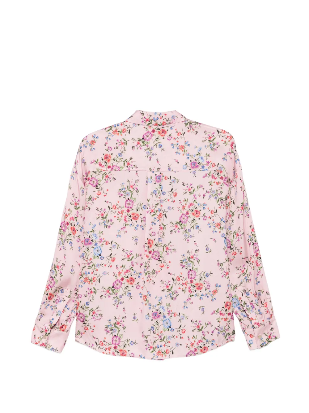 LIU JO Satijnen blouse met bloemen Roze