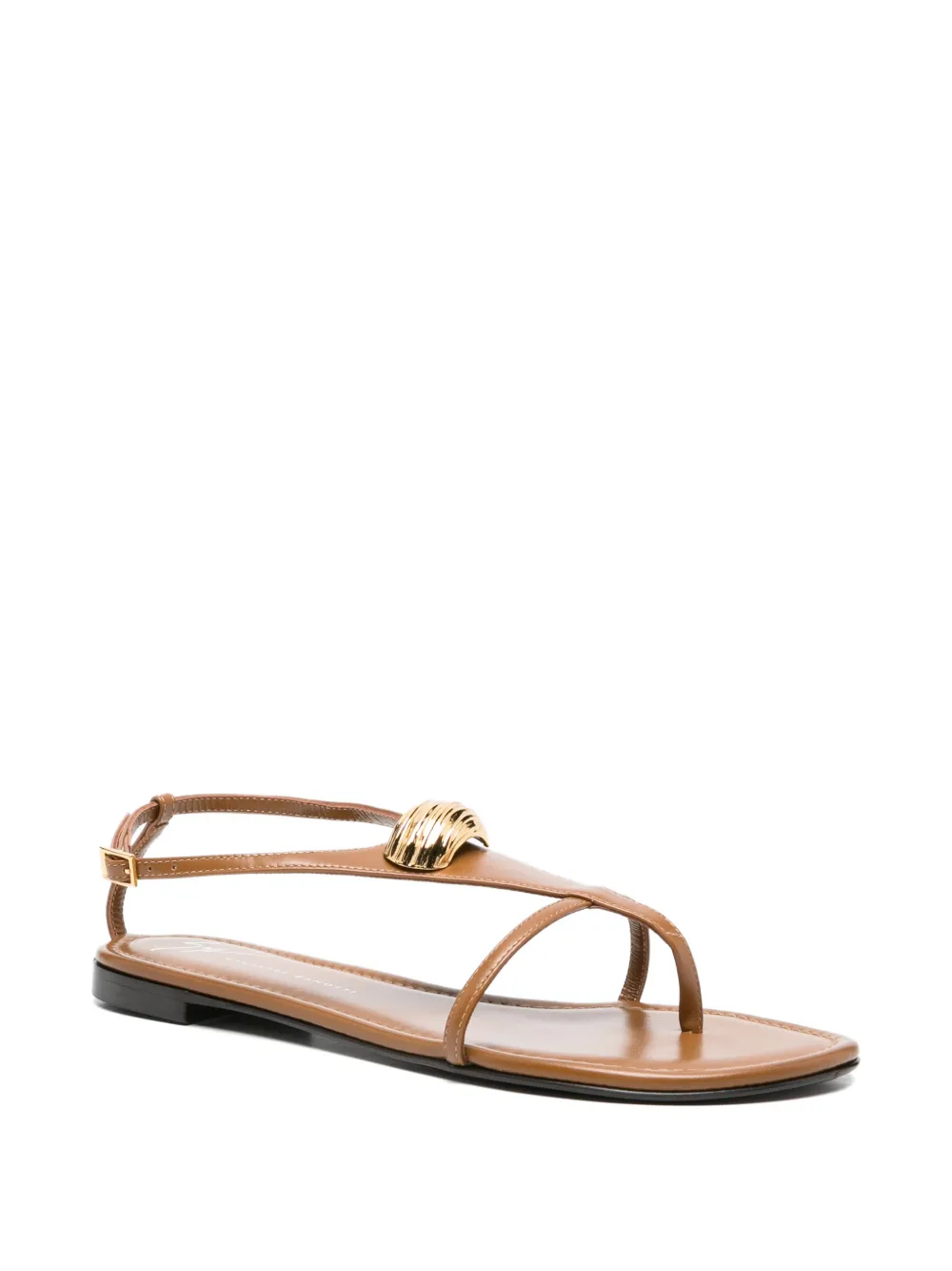 Giuseppe Zanotti Leren sandalen Bruin