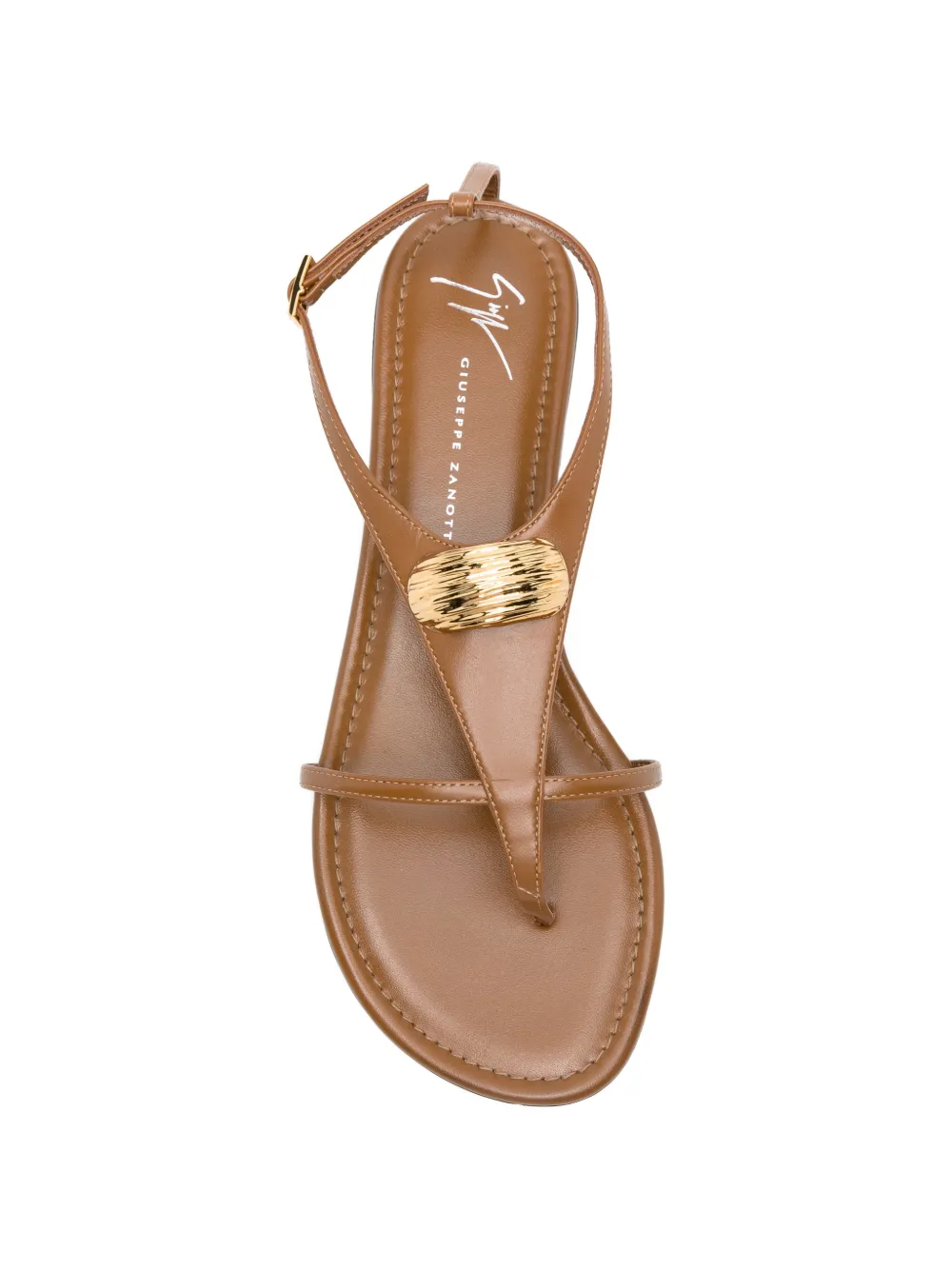 Giuseppe Zanotti Leren sandalen Bruin
