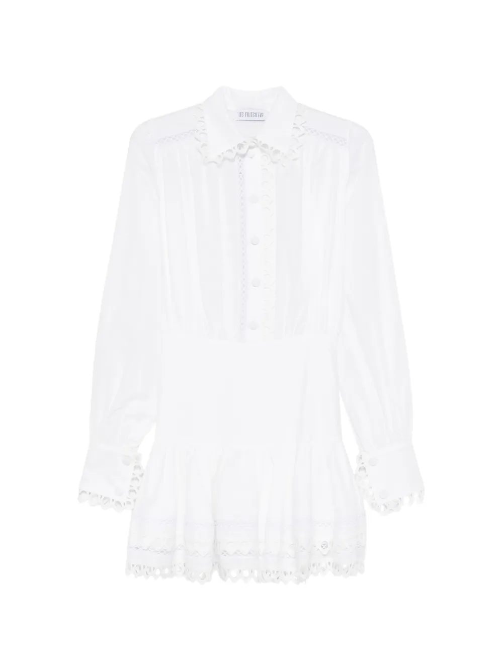 Les Filles d'Eva lace-trim mini dress - Bianco