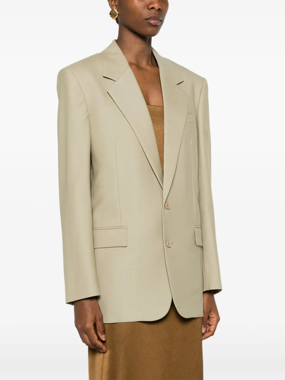 Saint Laurent Blazer met klepzak Groen