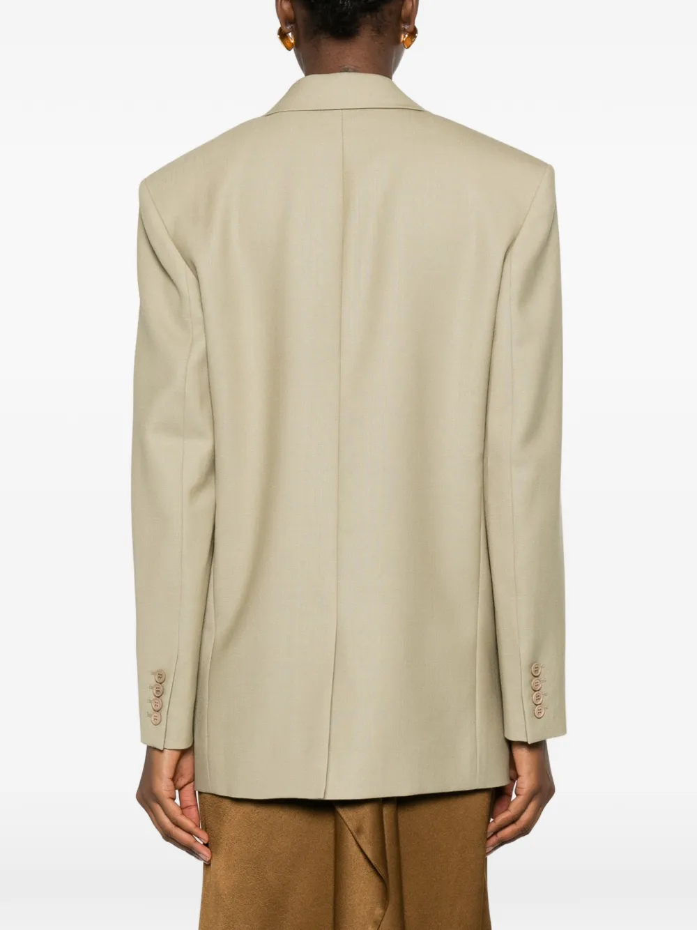 Saint Laurent Blazer met klepzak Groen