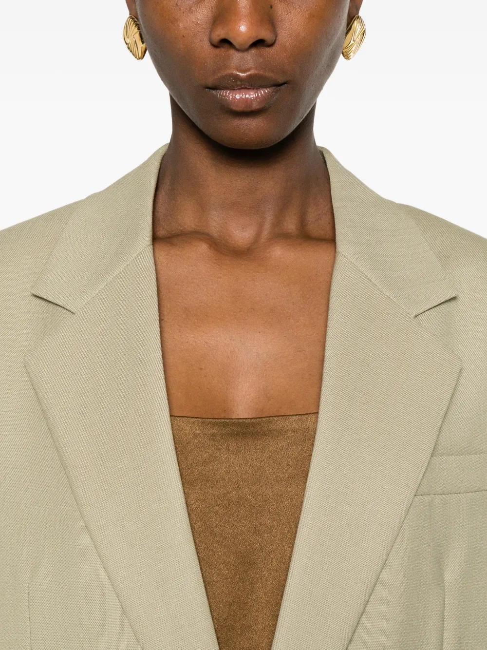 Saint Laurent Blazer met klepzak Groen