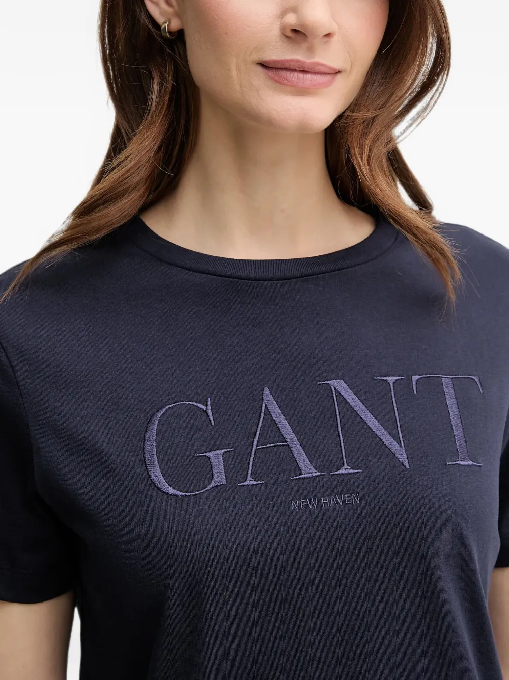 Gant T-shirt met borduurwerk Blauw
