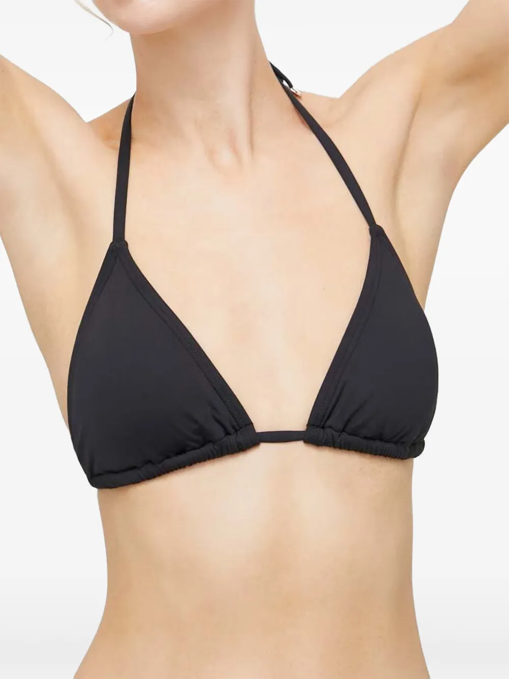 Michael Kors Stretch nylon triangel bikinitop Zwart