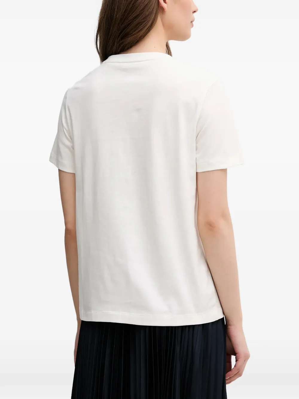 Gant T-shirt met geborduurd logo Wit